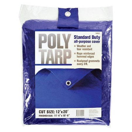 Projex Light Duty Tarp, Blue, Polyethylene 7400922
